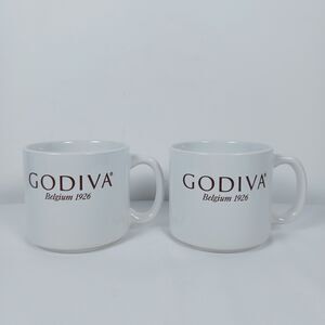 Godiva Belgium 1926 Coffee Cocoa Mugs Set Of 2 Large Cups